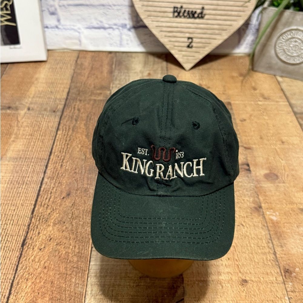 King Ranch Hat Cap Strap Back Green Cotton Kingsville Texas
Pre owned condition